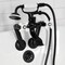 Kingston Brass Tub Wall Mount Clawfoot Tub Faucet with Hand Shower, Matte Black KS269PXMB - alternate 5